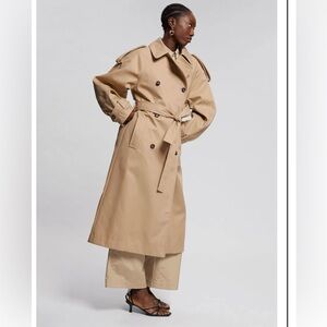 & Other Stories Oversized Wide Sleeve Trench Coat Sz.Large